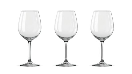 empty glass isolated on white