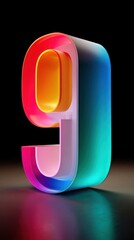 Colorful number nine design