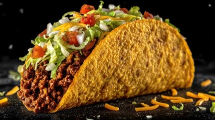 Delicious beef taco