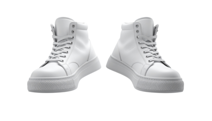  Dual high-top sneaker bundle isolated on transparent background