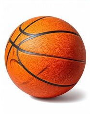 Fototapeta premium Orange basketball against white background
