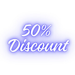 50% Discount English Typo
