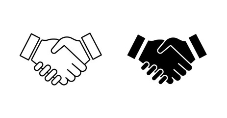 Business deal handshake icon