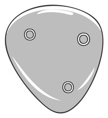 Abstract Grey Blob with Three Holes Rounded Polygon Shape Graphic Simple Design