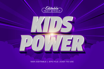 kids power editable text effect