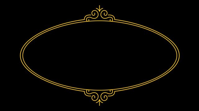 ellipse art deco frame background