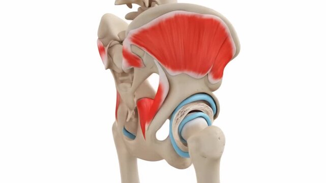 Human Pelvis Anatomy: A Detailed 3D Model of Bones, Muscles, and Ligaments