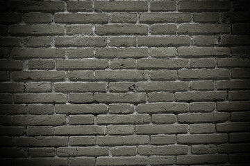 Black and White Shot Brick Wall Close-Up Showing Texture and Pattern
