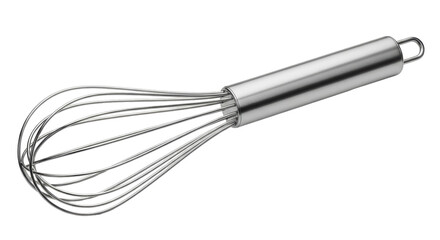 Isolated whisk utensil, cooking kitchenware for stirring, blending and beating ingredients