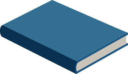 Isometric closed hardcover book mockup vector illustration for graphic design projects