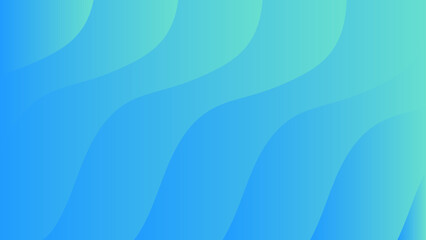 Abstract modern background featuring smooth wavy lines in a gradient blend of blue and green tones. Motion and depth with soft curved waves flowing composition. futuristic and dynamic feel tech