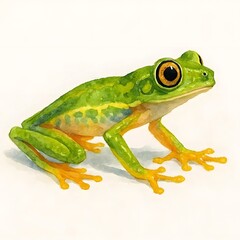 Fototapeta premium 개구리, 수채화, jpeg (Frog, water colour, jpeg)