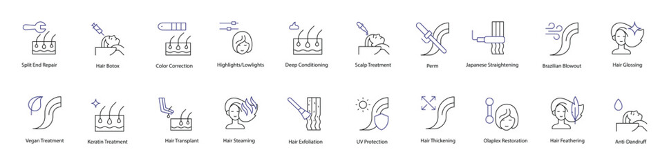 Comprehensive Hair Wellness and Styling Icons