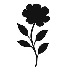 Block Silhouette Flower Collection for Transparent Background Ultra Quality PNG Image