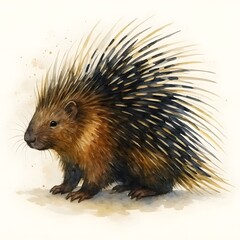 Obraz premium 호저, 수채화, jpeg (Porcupine, water colour, jpeg)
