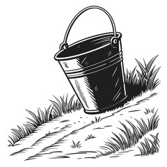 illustration of a bucket of oil