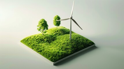 Sustainable energy miniature landscape