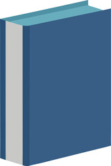 Vector illustration of a standing softcover book mockup for design projects