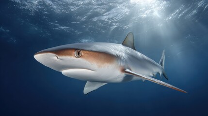 Underwater shark portrait