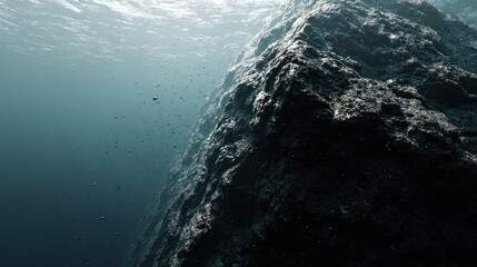 Underwater rock formation