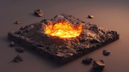 Volcanic eruption simulation