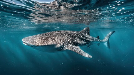 Whale shark underwater view