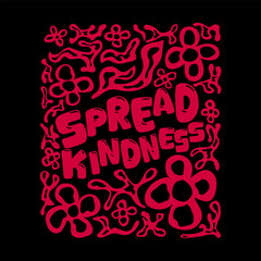 Floral mural inspired design with slogan typography, perfect for screen printing and casual wear.