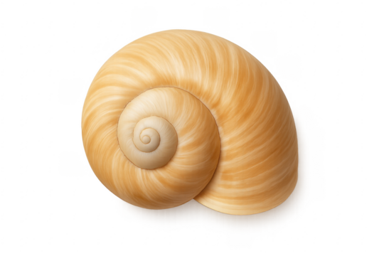 Seashell spiral pattern creating a golden ratio concept