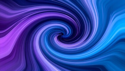 Abstract swirling vortex in shades of blue, purple, and cyan, creating a sense of depth and motion