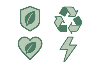 Fototapeta premium Green eco friendly sustainability recycling and renewable energy concepts for environmental protection