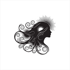 vector illustration of a girl