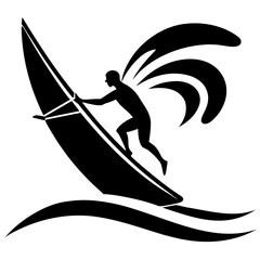 Windsurfing Silhouette