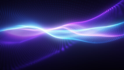 抽象的なカラフルな波形のエフェクト背景