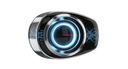 Car start stop button futuristic dashboard element isolated PNG with Transparent Background