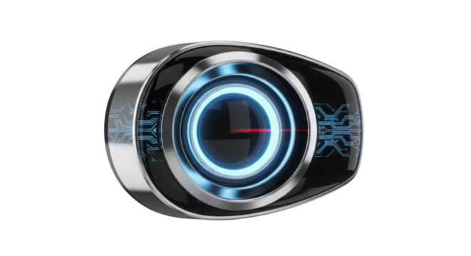 Car start stop button futuristic dashboard element isolated PNG with Transparent Background