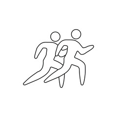 Running person icon, active sports icon symbol