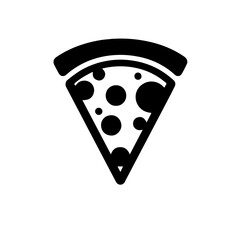 Flat pizza slice icon, simple vector style