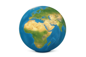 Earth globe showing europe africa asia transparent background
