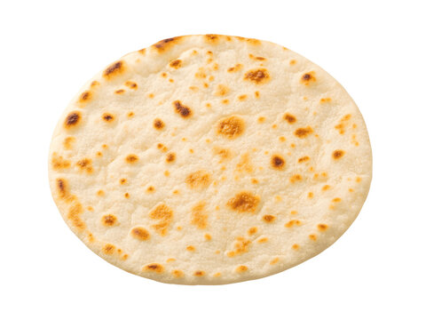 A single roti flatbread isolated on transparent background - Powered by Adobe