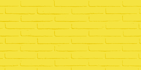 Obraz premium A solid yellow and white brick wall provides a striking texture and pattern for architecture backgrounds. brick wall texture. white brick wall background in rural room. tile, cement, bricks, brickwork