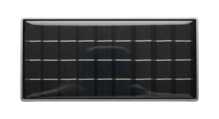 Solar panel with grid pattern for green energy isolated PNG with Transparent Background