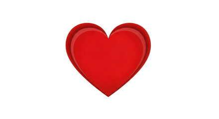 Red heart illustration for love and romance isolated PNG with Transparent Background