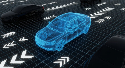 Autonomous Car Digital Blueprint, Driving Simulation