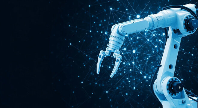 Industrial Robot Arm: Automation and Technology - Powered by Adobe