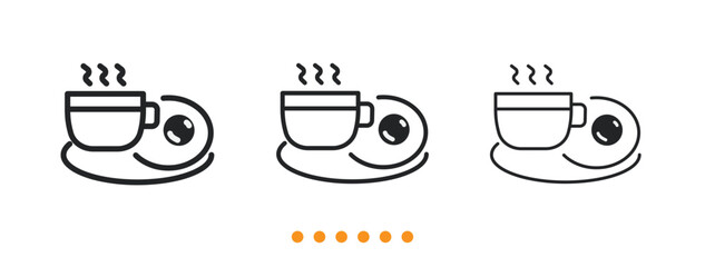 Breakfast icon. Thin line icon vector