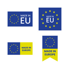 Geometric Shape Made in EU Europe Icon Set