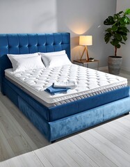 Modern bedroom with a comfortable bed (1)