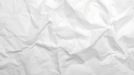 Obraz premium Plain crumpled white paper texture used as background for minimal and abstract design concepts.