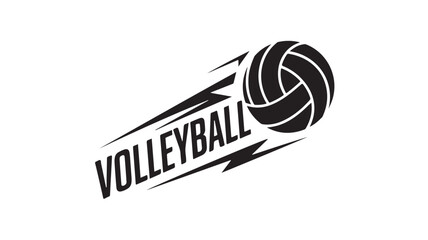 Dynamic volleyball action artwork for team logos and sports branding, perfect for tournaments, athletic events, and promotional materials with a modern, sporty aesthetic