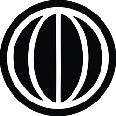 Abstract globe symbol clean design minimalist icon digital art international business concept global network connection logo element